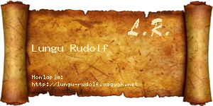Lungu Rudolf névjegykártya